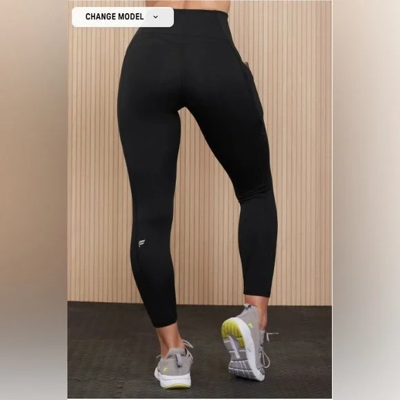 NWT- Fabletics PureLuxe HW Pocket Full length Leggings -BLACK (27”) OLD LOGO - Picture 8 of 9